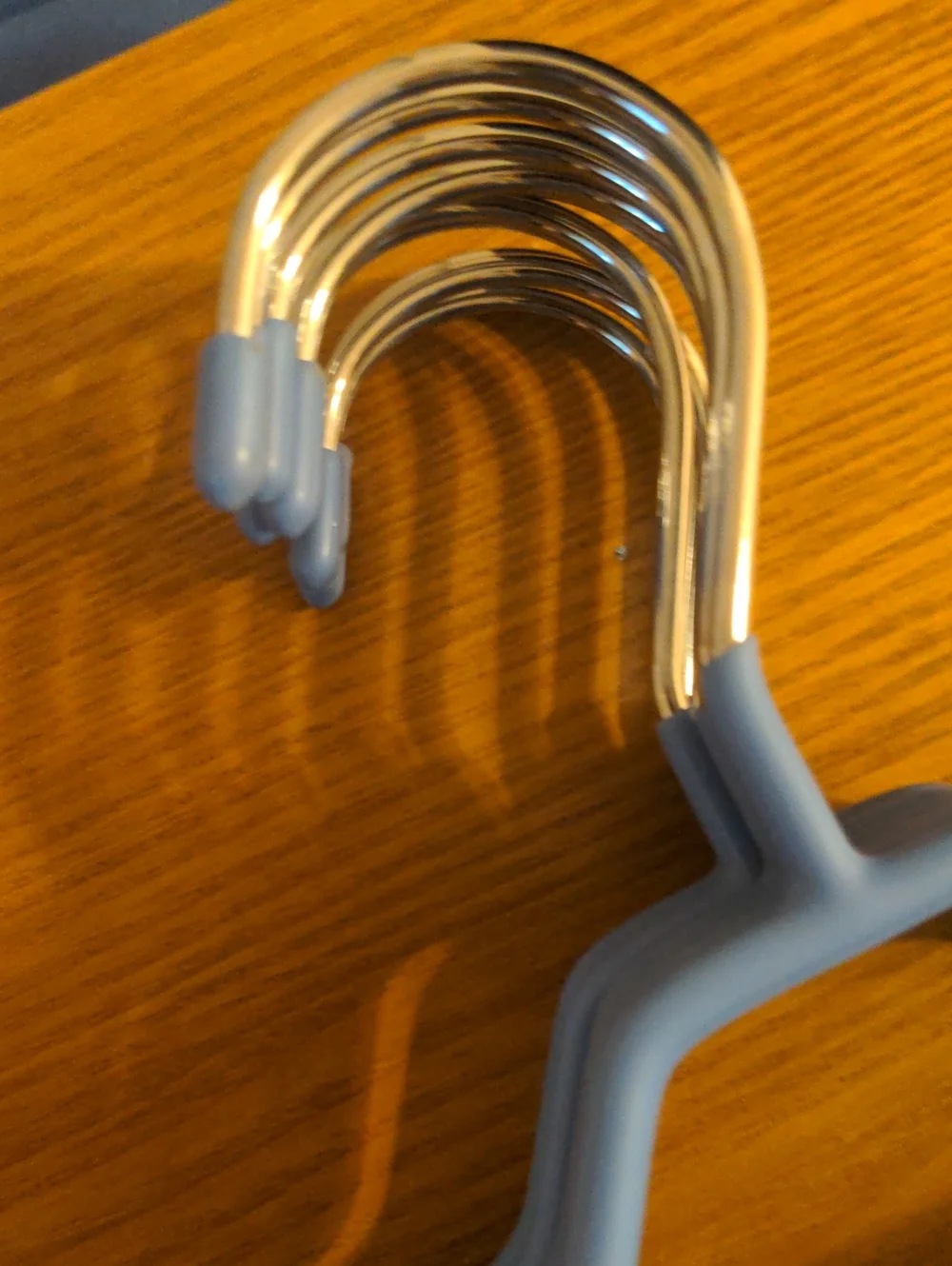 Set Of 11 Rubber Non Slip Children's Blue Hangers